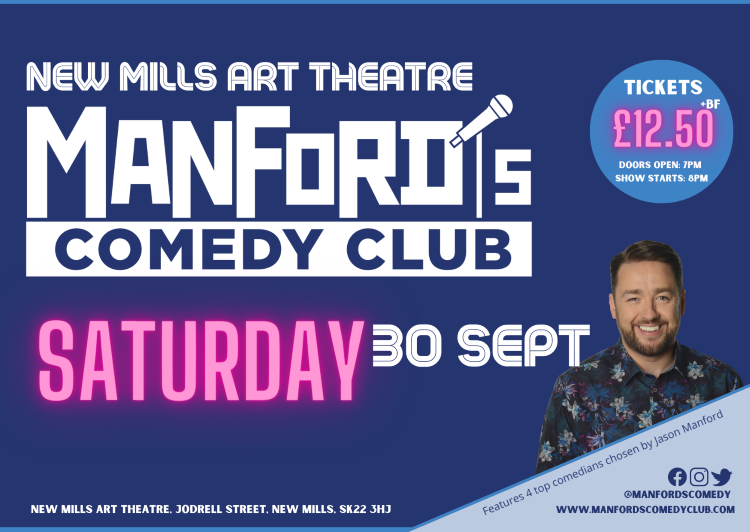 Poster promoting Manford's Comedy Club